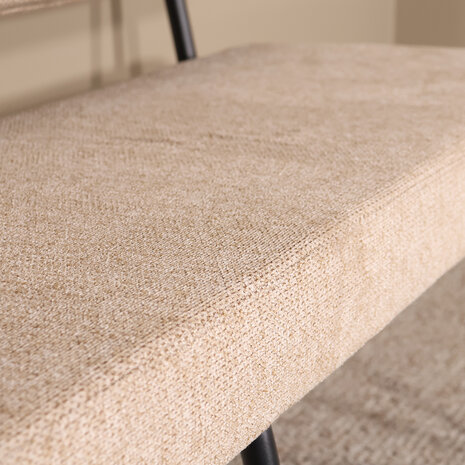 Lizzely Garden & Living Eetkamerbank Wendy 160cm beige stof eetbank Lizzely Garden & Living Eetkamerbank Wendy 160cm beige stof eetbank