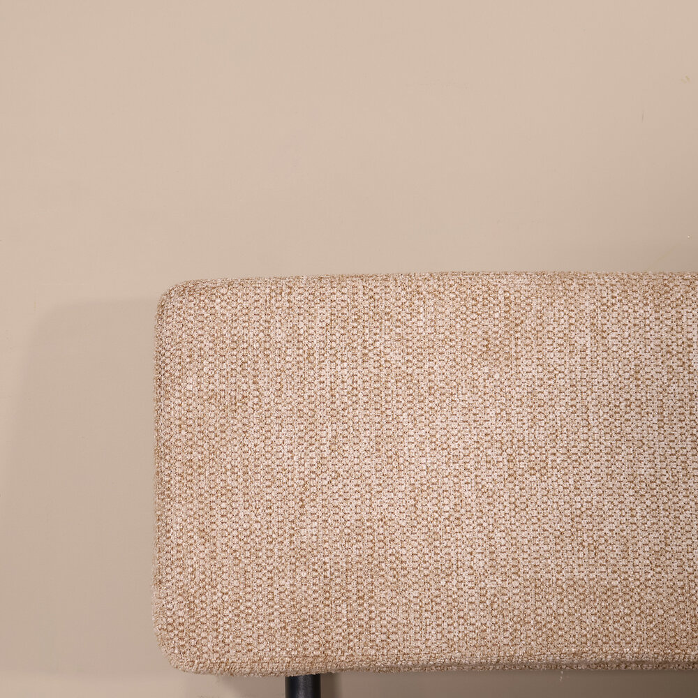 Eetkamerbank Wendy 160cm beige stof eetbank Eetkamerbank Wendy 160cm beige stof eetbank