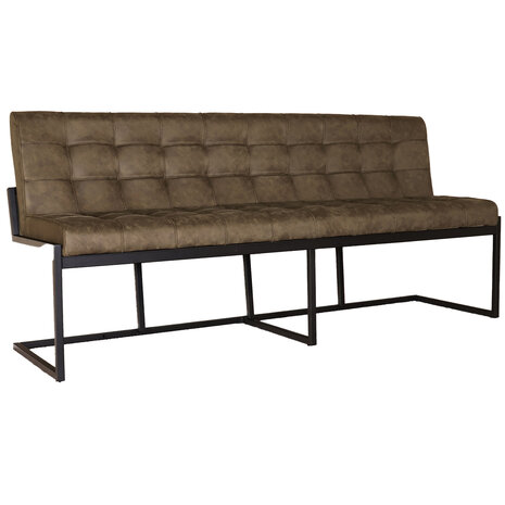 Lizzely Garden & Living Eetkamerbank Vito 200cm donkergroen microvezel eetbank