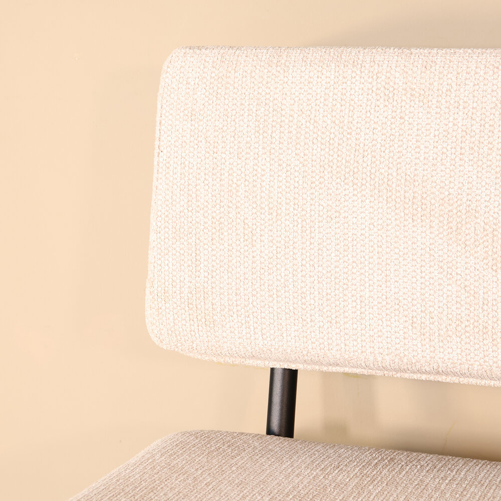 Eetkamerbank Wendy 200cm zand stof eetbank Eetkamerbank Wendy 200cm zand stof eetbank