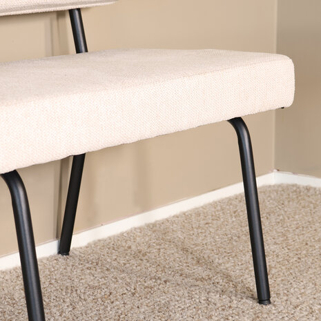 Lizzely Garden & Living Eetkamerbank Wendy 200cm zand stof eetbank Lizzely Garden & Living Eetkamerbank Wendy 200cm zand stof eetbank