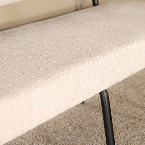 Lizzely Garden & Living Eetkamerbank Wendy 200cm zand stof eetbank Lizzely Garden & Living Eetkamerbank Wendy 200cm zand stof eetbank