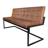 Lizzely Garden & Living Eetkamerbank 180cm Vito bruin microvezel