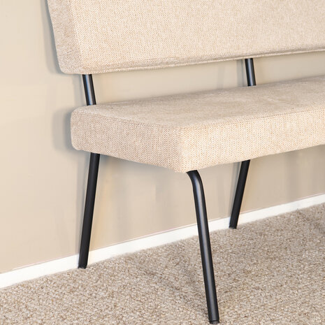 Lizzely Garden & Living Eetkamerbank Wendy 200cm beige stof eetbank Lizzely Garden & Living Eetkamerbank Wendy 200cm beige stof eetbank