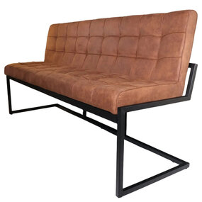 Lizzely Garden & Living Eetkamerbank 180cm Vito cognac microvezel