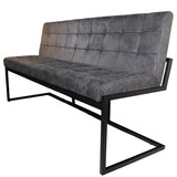 Lizzely Garden & Living Eetkamerbank 180cm Vito antraciet microvezel