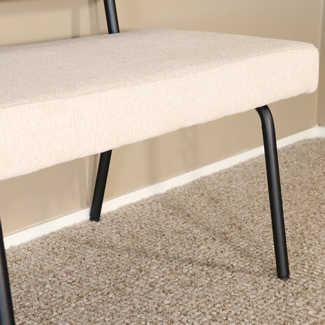 Lizzely Garden & Living Eetkamerbank Wendy 160cm zand stof eetbank Lizzely Garden & Living Eetkamerbank Wendy 160cm zand stof eetbank