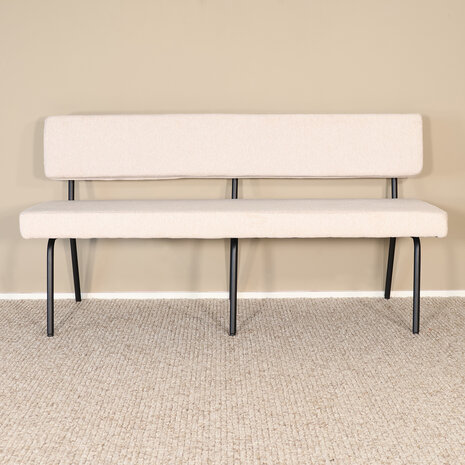 Lizzely Garden & Living Eetkamerbank Wendy 160cm zand stof eetbank Lizzely Garden & Living Eetkamerbank Wendy 160cm zand stof eetbank