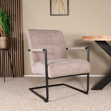 Lizzely Garden & Living Fauteuil met armleuningen Merlijn grijs chenille Lizzely Garden & Living Fauteuil met armleuningen Merlijn grijs chenille