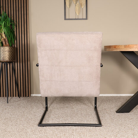 Lizzely Garden & Living Fauteuil met armleuningen Merlijn grijs chenille 1 persoon stoel Lizzely Garden & Living Fauteuil met armleuningen Merlijn grijs chenille 1 persoon stoel