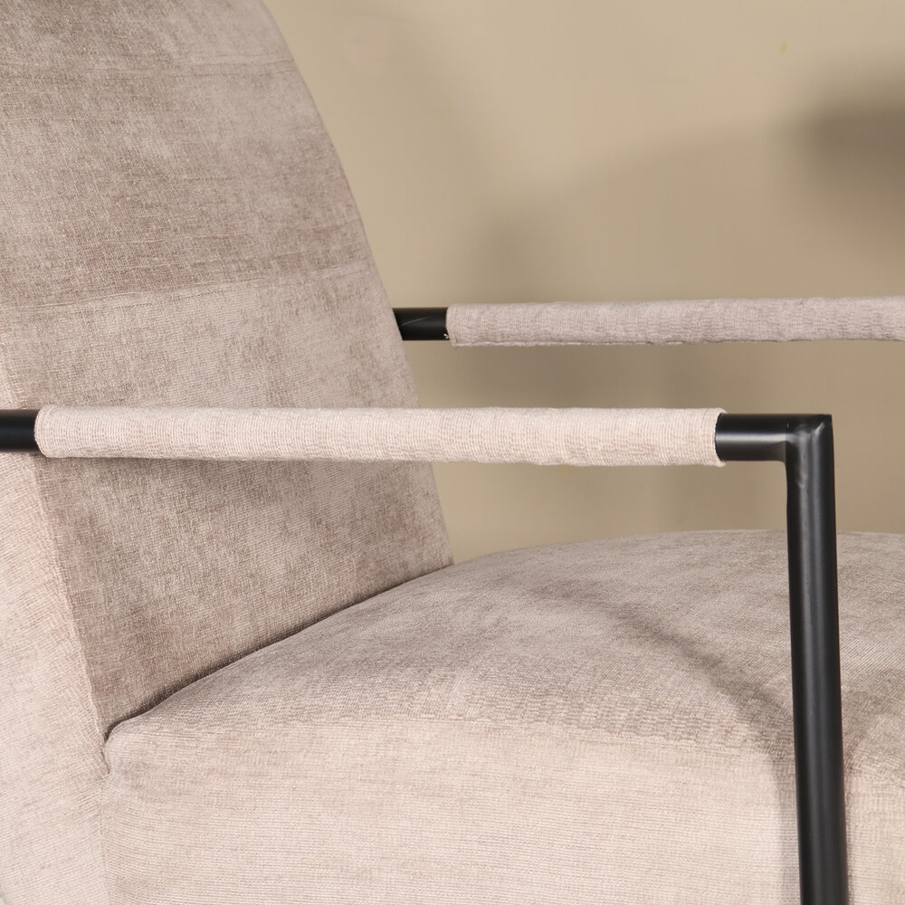 Fauteuil met armleuningen Merlijn grijs chenille 1 persoon stoel Fauteuil met armleuningen Merlijn grijs chenille 1 persoon stoel