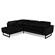 Lizzely Garden & Living Hoekbank design Puckerto 290cm bank velvet zwart hoek loungebank links bankstel