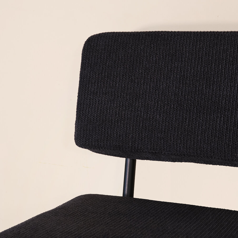 Eetkamerbank Wendy 160cm zwart stof eetbank Eetkamerbank Wendy 160cm zwart stof eetbank