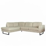 Lizzely Garden & Living Hoekbank design Puckerto 290cm bank taupe velvet hoek loungebank links bankstel Lizzely Garden & Living Hoekbank design Puckerto 290cm bank taupe velvet hoek loungebank links bankstel