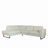 Lizzely Garden & Living Hoekbank design Puckerto 290cm bank beige velvet hoek loungebank links bankstel