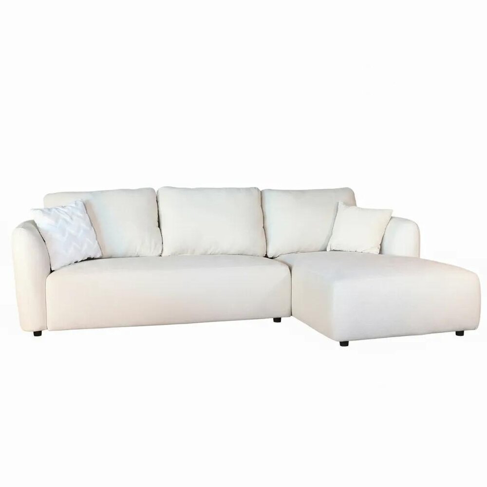 Hoekbank Hudson 280cm chenille beige rechts