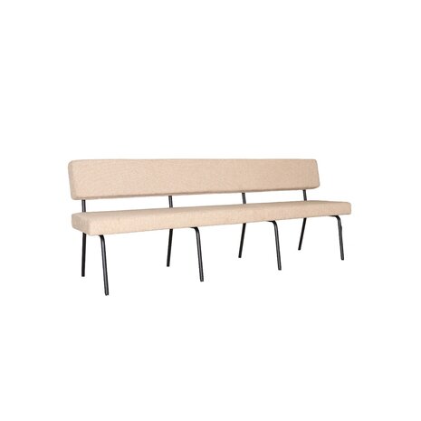 Lizzely Garden & Living Eetkamerbank Wendy 220cm beige stof eetbank Lizzely Garden & Living Eetkamerbank Wendy 220cm beige stof eetbank