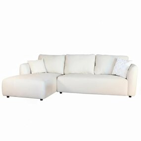 Lizzely Garden & Living Hoekbank Hudson 280cm chenille beige links