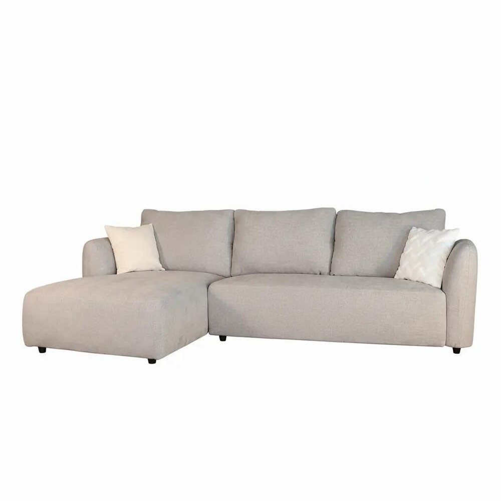 Hoekbank Hudson 280cm chenille grijs links