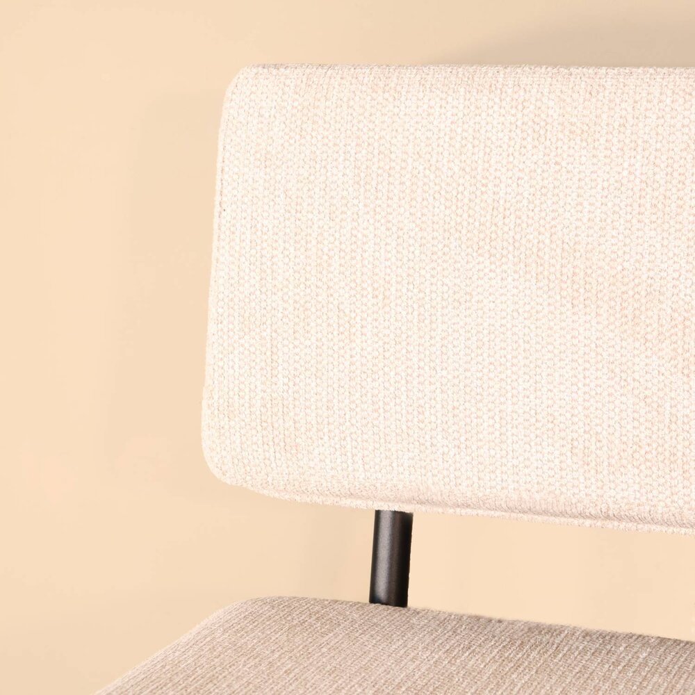 Eetkamerbank Wendy 220cm zand stof Eetkamerbank Wendy 220cm zand stof