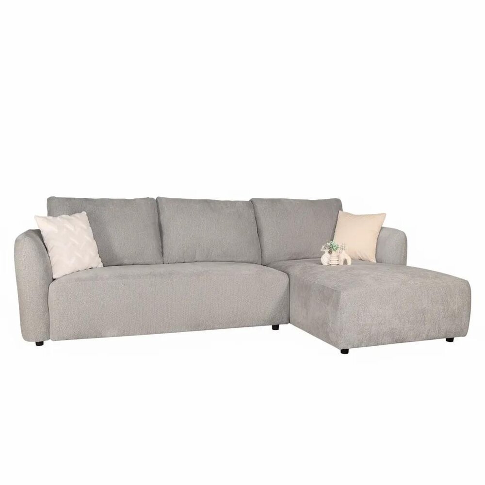 Hoekbank Hudson 280cm chenille donkergrijs rechts