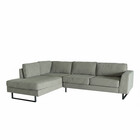 Hoekbank design Puckerto 290cm bank taupe ribstof hoek loungebank links bankstel Hoekbank design Puckerto 290cm bank taupe ribstof hoek loungebank links bankstel