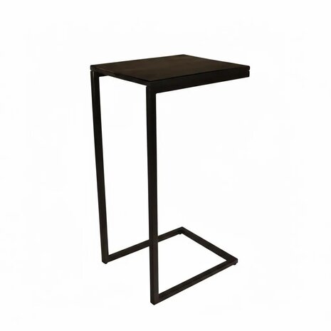 Lizzely Garden & Living Bijzettafel industrieel Jerry zwart mangohout duurzaam mango side table Lizzely Garden & Living Bijzettafel industrieel Jerry zwart mangohout duurzaam mango side table
