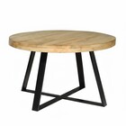 Salontafel rond mangohout Teun lichtbruin side table industrieel bijzettafel mango hout Salontafel rond mangohout Teun lichtbruin side table industrieel bijzettafel mango hout