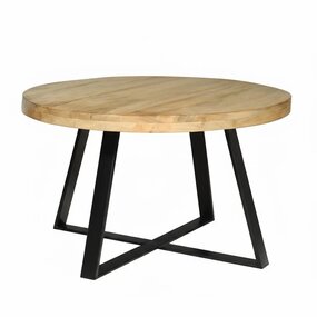 Lizzely Garden & Living Salontafel rond mangohout Teun lichtbruin side table industrieel bijzettafel mango hout Lizzely Garden & Living Salontafel rond mangohout Teun lichtbruin side table industrieel bijzettafel mango hout