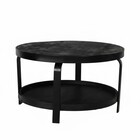 Salontafel rond mangohout Marian zwart side table industrieel bijzettafel mango hout Salontafel rond mangohout Marian zwart side table industrieel bijzettafel mango hout