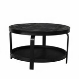 Lizzely Garden & Living Salontafel rond mangohout Marian zwart side table industrieel bijzettafel mango hout Lizzely Garden & Living Salontafel rond mangohout Marian zwart side table industrieel bijzettafel mango hout