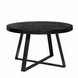 Lizzely Garden & Living Salontafel rond mangohout Teun zwart side table industrieel bijzettafel mango hout Lizzely Garden & Living Salontafel rond mangohout Teun zwart side table industrieel bijzettafel mango hout