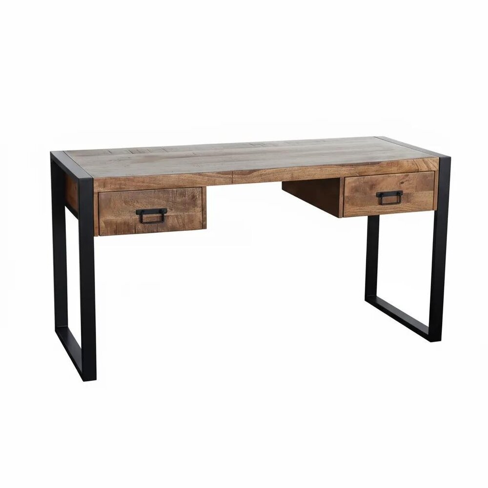 Bureau Morris 145cm industrieel duurzaam massief mangohout Bureau Morris 145cm industrieel duurzaam massief mangohout