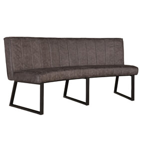 Lizzely Garden & Living Eetkamerbank Menzo ovaal 180cm antractiet microvezel Lizzely Garden & Living Eetkamerbank Menzo ovaal 180cm antractiet microvezel