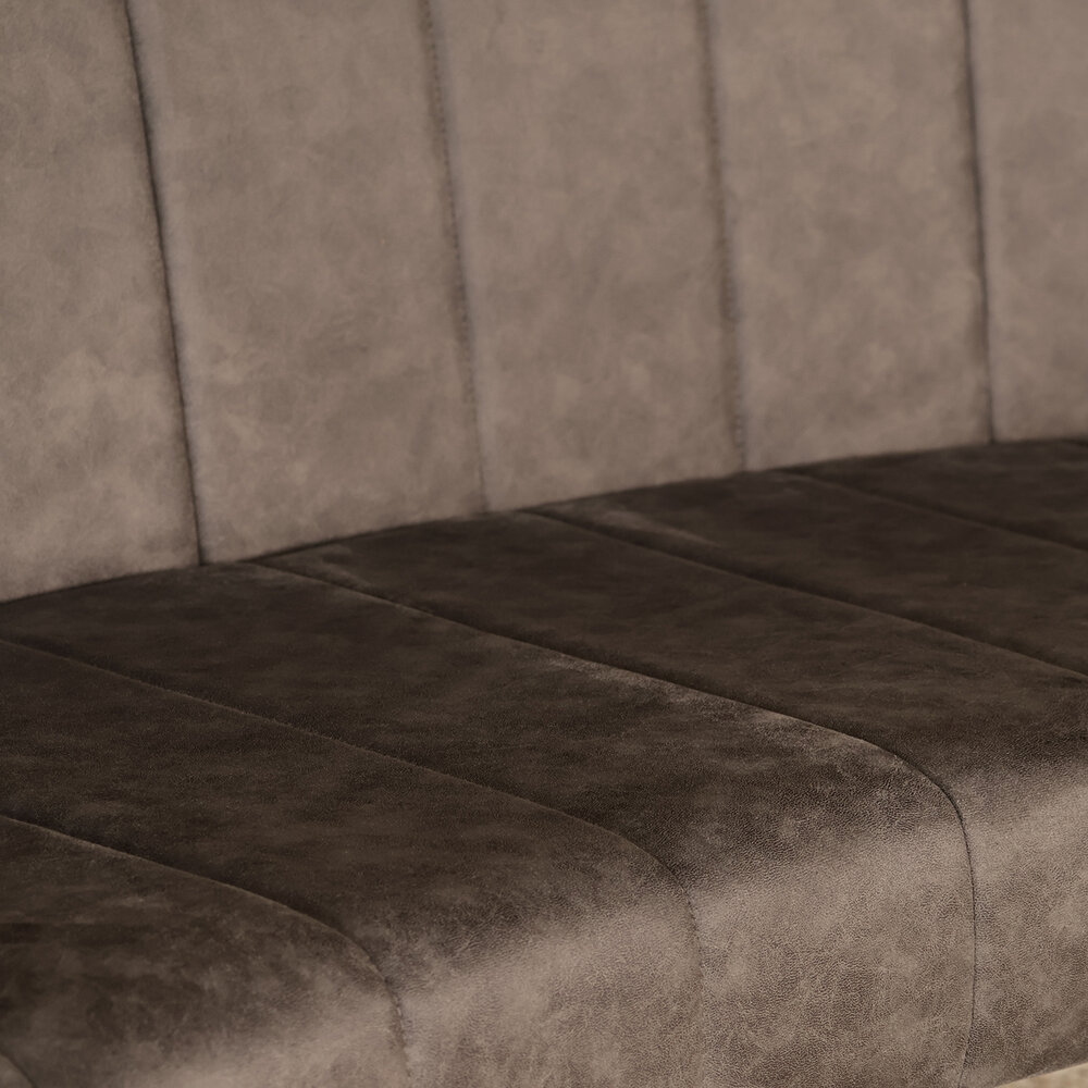 Eetkamerbank Menzo ovaal 180cm antraciet microvezel ovale eetbank Eetkamerbank Menzo ovaal 180cm antraciet microvezel ovale eetbank