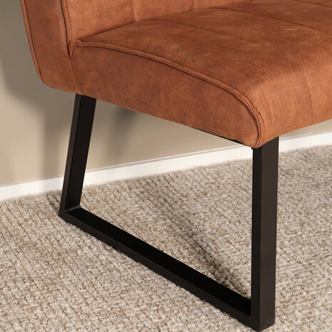 Lizzely Garden & Living Eetkamerbank Menzo ovaal 180cm cognac microvezel ovale eetbank Lizzely Garden & Living Eetkamerbank Menzo ovaal 180cm cognac microvezel ovale eetbank