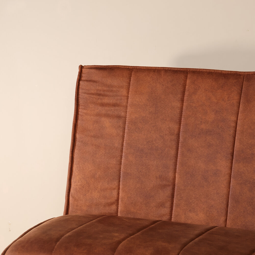 Eetkamerbank Menzo ovaal 180cm cognac microvezel ovale eetbank Eetkamerbank Menzo ovaal 180cm cognac microvezel ovale eetbank