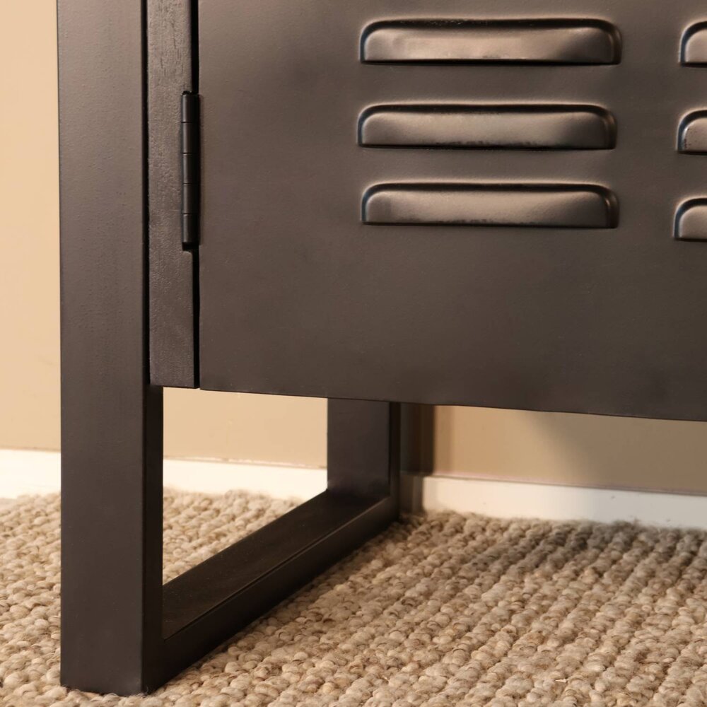 Dressoir mangohout Jazzy zwart industrieel 200x85cm Dressoir mangohout Jazzy zwart industrieel 200x85cm