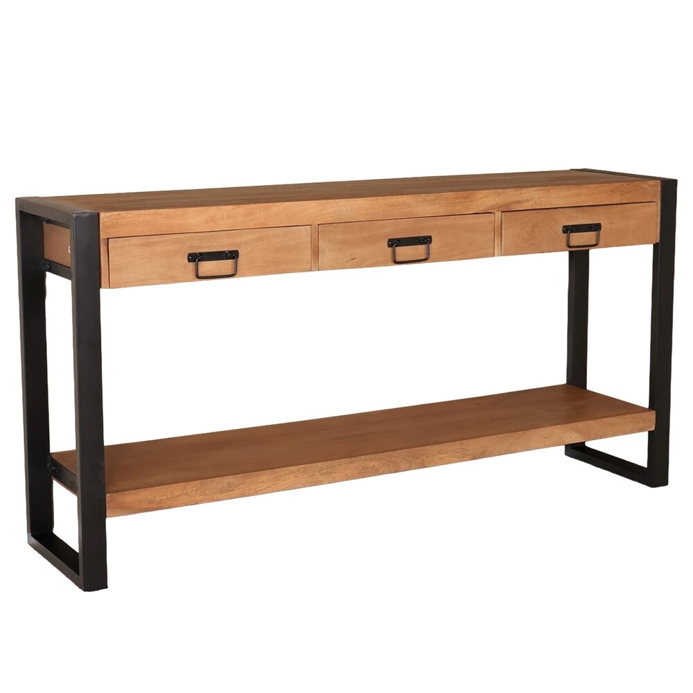 Bijzettafel 150cm mangohout Vera bruin