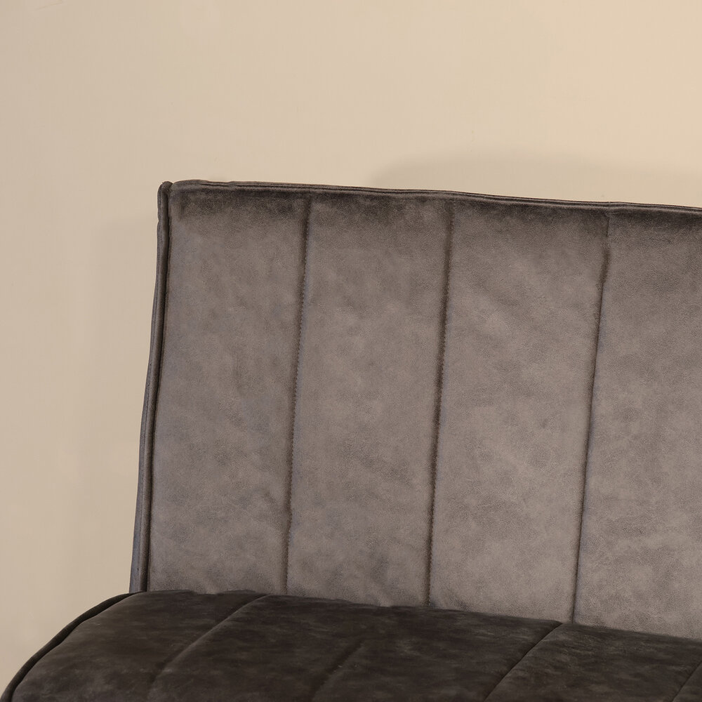 Eetkamerbank Menzo ovaal 180cm antraciet microvezel ovale eetbank Eetkamerbank Menzo ovaal 180cm antraciet microvezel ovale eetbank