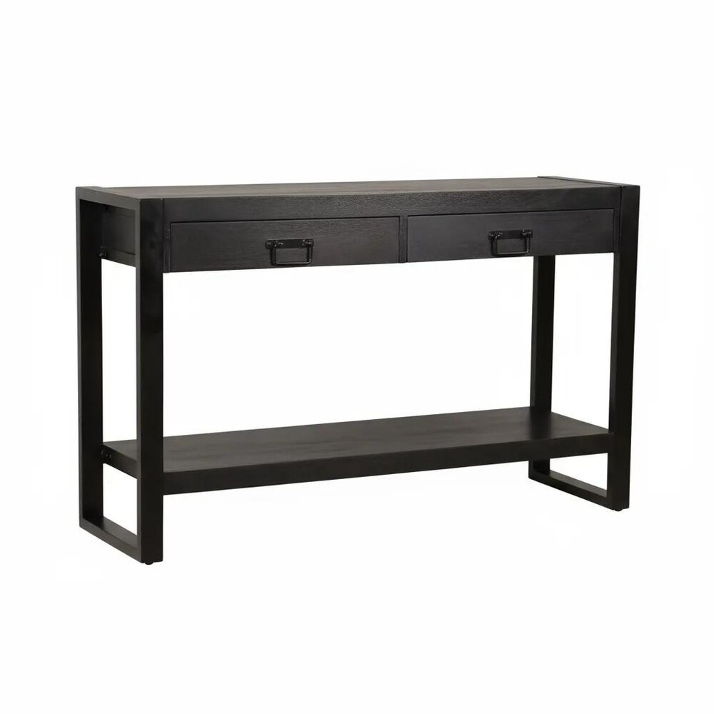 Bijzettafel 120cm mangohout Vera zwart Bijzettafel 120cm mangohout Vera zwart