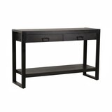 Lizzely Garden & Living Bijzettafel 120cm mangohout Vera zwart Lizzely Garden & Living Bijzettafel 120cm mangohout Vera zwart