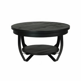 Lizzely Garden & Living Salontafel rond mangohout Tycho zwart 70cm Lizzely Garden & Living Salontafel rond mangohout Tycho zwart 70cm