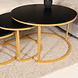 Lizzely Garden & Living Salontafel 3 delig rond Kiki goud industrieel Lizzely Garden & Living Salontafel 3 delig rond Kiki goud industrieel