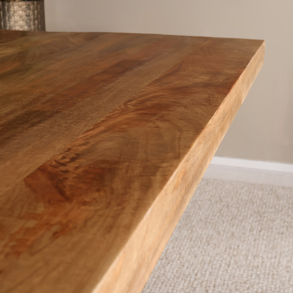 Eettafel langwerpig mangohout 180cm lichtbruin John langwerpige tafel duurzaam mango eetkamertafel Eettafel langwerpig mangohout 180cm lichtbruin John langwerpige tafel duurzaam mango eetkamertafel