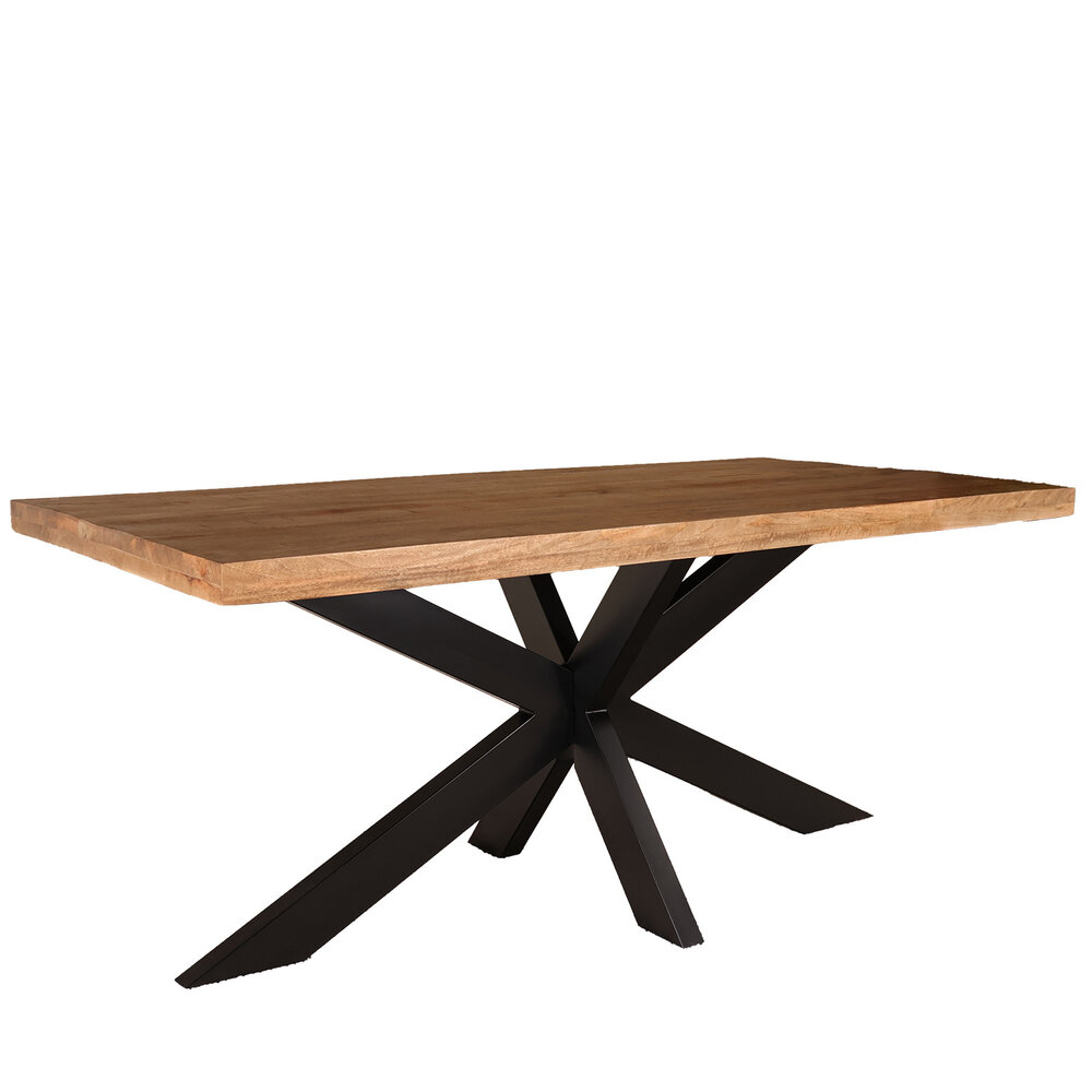 Eettafel langwerpig mangohout 180cm lichtbruin John langwerpige tafel duurzaam mango eetkamertafel Eettafel langwerpig mangohout 180cm lichtbruin John langwerpige tafel duurzaam mango eetkamertafel