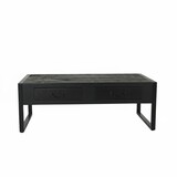 Lizzely Garden & Living Salontafel industrieel mangohout Kai zwart 125cm side table Lizzely Garden & Living Salontafel industrieel mangohout Kai zwart 125cm side table