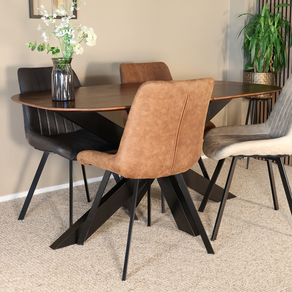 Eettafel deens ovaal mangohout 180cm Austin bruin ovale tafel duurzaam mango eetkamertafel Eettafel deens ovaal mangohout 180cm Austin bruin ovale tafel duurzaam mango eetkamertafel