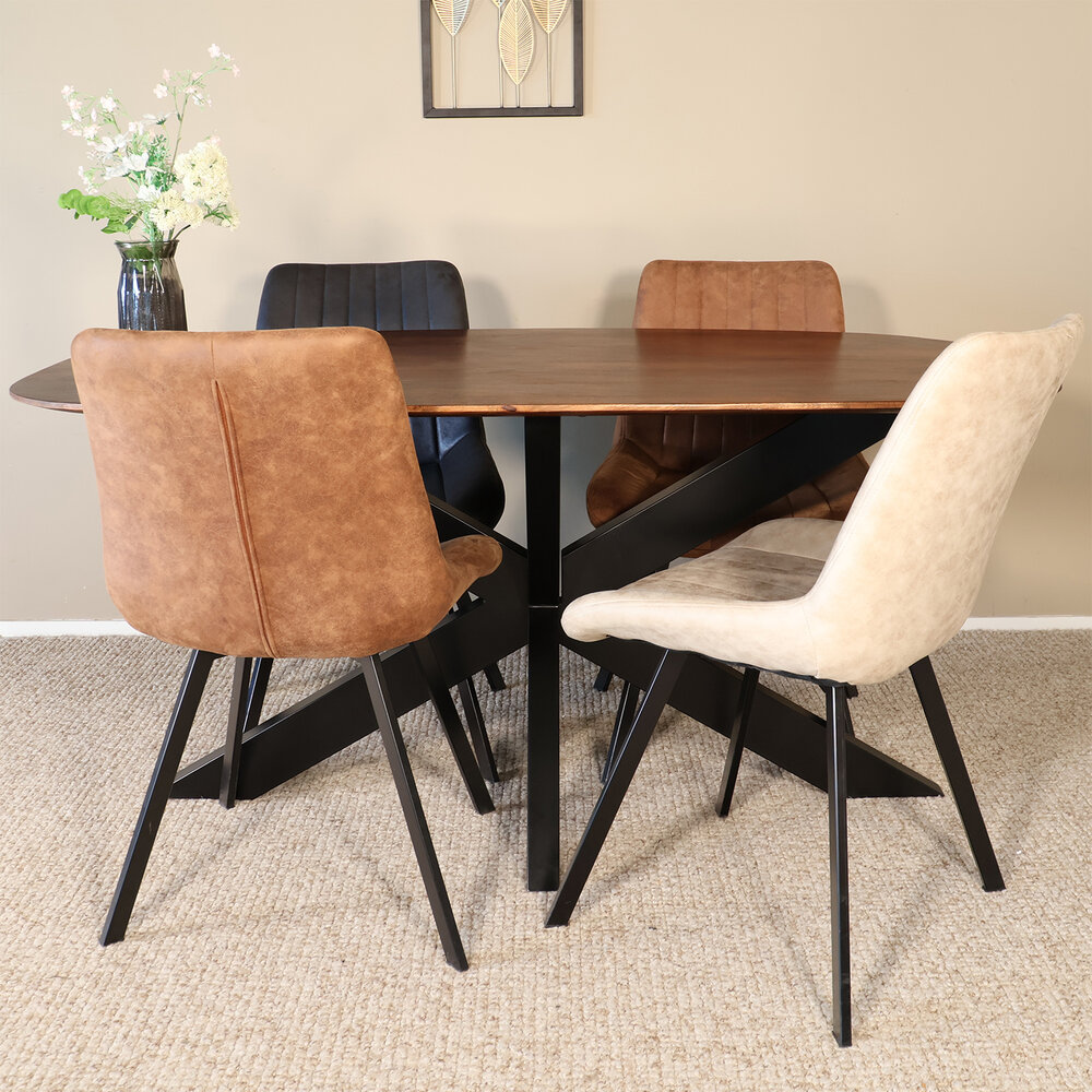 Eettafel deens ovaal mangohout 180cm Austin bruin ovale tafel duurzaam mango eetkamertafel Eettafel deens ovaal mangohout 180cm Austin bruin ovale tafel duurzaam mango eetkamertafel