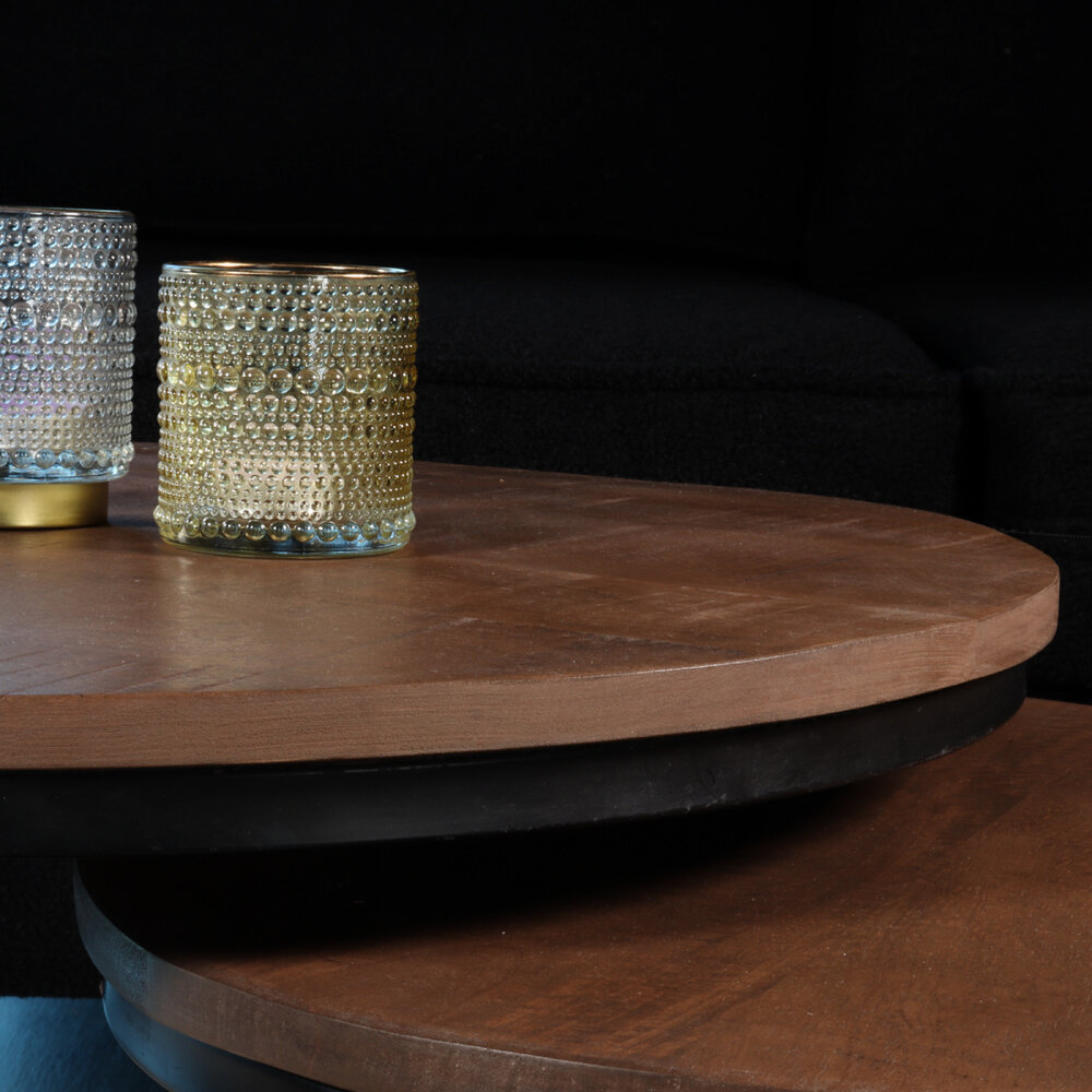 Salontafel 3delig mangohout Jaell industrieel duurzaam massief hout massief hout mango